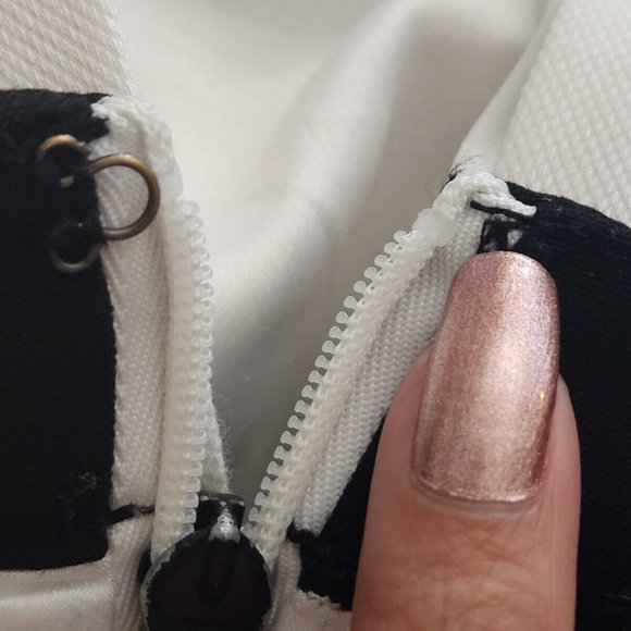 White House Black Market White Gray Black Sleeveless Knee Length Dress - 0 - Picture 12 of 12